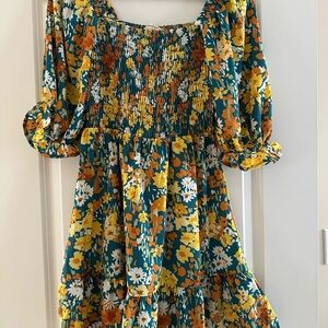 Jessica Simpson Multicolor Smocked Dress size XS